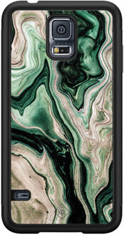 Casimoda Samsung Galaxy S5 hoesje - Green waves Groen