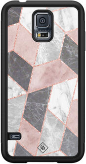Casimoda Samsung Galaxy S5 hoesje - Stone grid Roze