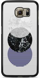 Casimoda Samsung Galaxy S6 hoesje - Marble twist Grijs/zilverkleurig