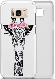 Casimoda Samsung Galaxy S8 hoesje - Giraffe Zwart, Wit