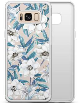 Casimoda Samsung Galaxy S8 hoesje - Touch of flowers Blauw