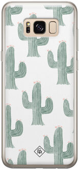 Casimoda Samsung Galaxy S8 siliconen telefoonhoesje - Cactus print Groen
