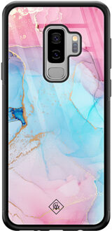 Casimoda Samsung Galaxy S9 Plus glazen hardcase - Marble colorbomb Multi
