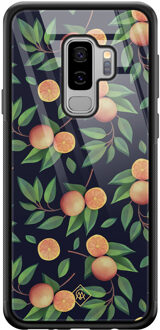 Casimoda Samsung Galaxy S9 Plus glazen hardcase - Orange lemonade Multi