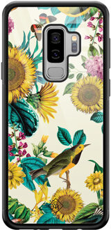 Casimoda Samsung Galaxy S9 Plus glazen hardcase - Sunflowers Multi