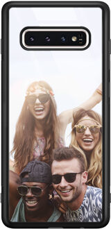 Casimoda Samsung S10 glazen hoesje - Hardcase met foto | Samsung Galaxy S10 case | Hardcase backcover zwart