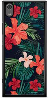 Casimoda Sony Xperia XA1 hoesje - Flora Rood, Groen