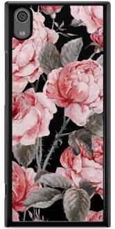Casimoda Sony Xperia XA1 hoesje - Moody florals Rood