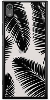 Casimoda Sony Xperia XA1 hoesje - Palm leaves sillhouette Zwart