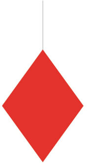 Casino/kaartspellen feest thema hangversiering - Ruiten - 17 cm - karton - decoraties