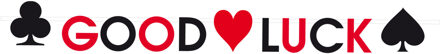 Casino thema slinger - Good Luck - 180 cm - papier - brandvertragend - wenslijn Multi