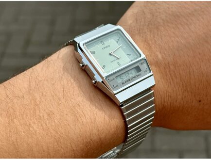 Casio Casio Collectie Vintage Heren Zilver Horloge AQ-800E-3AEF