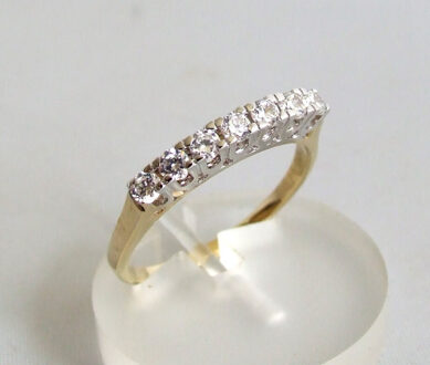 Casio Ocn 14 karaat gouden zirkonia ring Wit Goud - One size