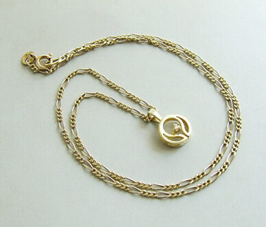 Casio Ocn gouden collier en hanger met diamant Geel Goud - One size