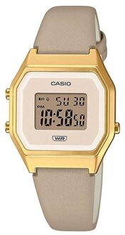 Casio Roze Leren Dameskwarts Horloge Casio , Yellow , Dames - ONE Size