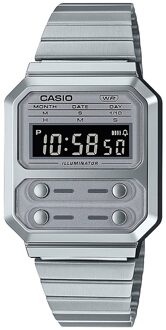 Casio Vintage A100WE-7BEF Digitaal Horloge Zilver