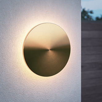 Casper L LED Wandlamp Goud - 2700K warm wit - 19 Watt - Rond - Muurlamp voor binnen en buiten