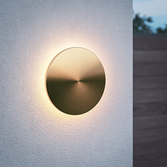 Casper M LED Wandlamp Goud - 2700K warm wit - 11 Watt - Rond - Muurlamp voor binnen en buiten
