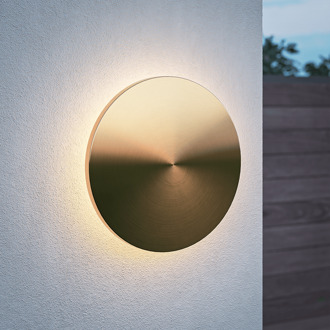 Casper XL LED Wandlamp Goud - 2700K warm wit - 27 Watt - Rond - Muurlamp voor binnen en buiten