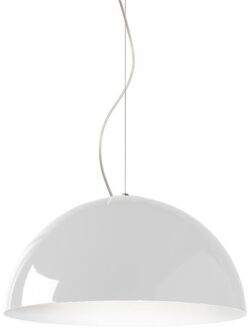 Cassis Hanglamp, 1xe27, Metaal, Wit /wit, D60cm