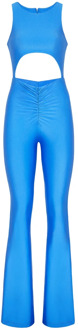 Cassis Jumpsuit met Amerikaanse halslijn MVP wardrobe , Blue , Dames - Xs,2Xs