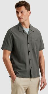 Cast Iron Korte Mouw Overhemd Jersey Structure Taupe Grijs - L,M,S,XXL