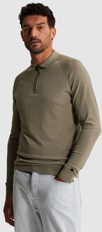 Cast Iron Longsleeve Half-Zip Polo Groen - L,M,S,XL,XXL