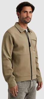 Cast Iron Overshirt Interlock Sweat Kaki Khaki - M