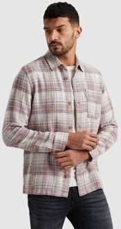 Cast Iron Overshirt Ruit Roze - L,M,S,XL