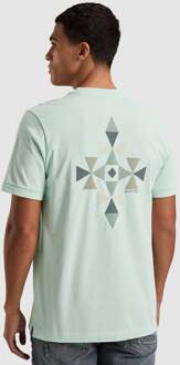 Cast Iron T-shirt Backprint Opal Blauw Groen - L,M,XL,XXL