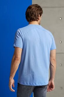 Cast Iron T-Shirt Borstzak Blauw Lichtblauw - S