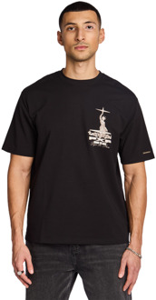 Cast Iron T-shirts Heren - Zwart - Maat XXL - Katoen Jersey Black