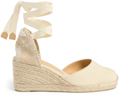 Castaner Carina/6/001 7 cm Wedges Castañer , Beige , Dames - 38 Eu,37 Eu,36 EU