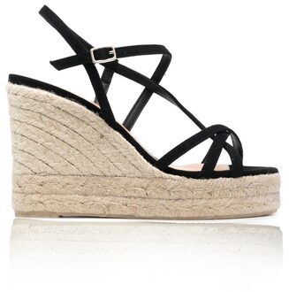 Castaner Fijne suède sleehak Betty  zwart - 37,38,39,40,41,