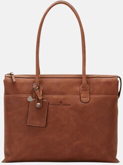 "Castelijn & Beerens 15,6"" Laptoptas" Cognac