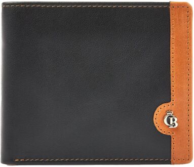 Castelijn & Beerens Billfold 8 Cards RFID black heren portemonnee Bruin - H 9.5 x B 11.5 x D 1.5 cm