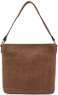 Castelijn & Beerens Carisma Hobo cognac schoudertas dames - H 31 x B 30 x D 10 cm