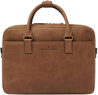 Castelijn & Beerens Carisma Laptopbag 15.6" cognac - H 30 x B 40 x D 11 cm