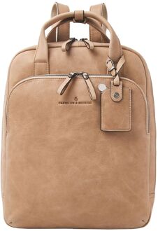 Castelijn & Beerens Carisma Laptoprugzak 15.6" + Tablet beige - H 40 x B 32 x D 11 cm