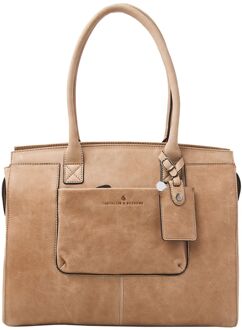 Castelijn & Beerens Carisma Laptoptas 15.6" + Tablet RFID beige - H 32 x B 38 x D 12 cm