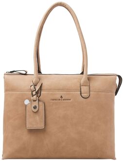 Castelijn & Beerens Carisma Laptoptas 15.6" + Tablet RFID II beige - H 31 x B 40 x D 11 cm