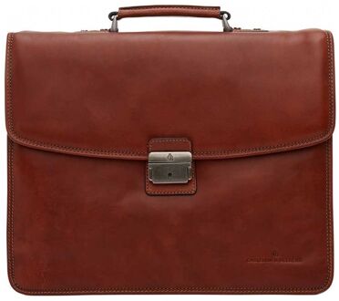 Castelijn & Beerens "Castelijn & Beerens Laptoptas 15,6"" Clipsluiting Verona" Bruin