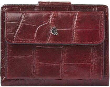 Castelijn & Beerens Croco Damesportemonnee - voor 6 pasjes - met RFID bescherming - rood dames portemonnee - H 12.5 x B 9.5 x D 2.5 cm