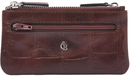 Castelijn & Beerens Croco Sleuteletui - met RFID bescherming - mocca Bruin - H 8 x B 14 x D 2 cm