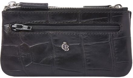 Castelijn & Beerens Croco Sleuteletui - met RFID bescherming - zwart - H 8 x B 14 x D 2 cm