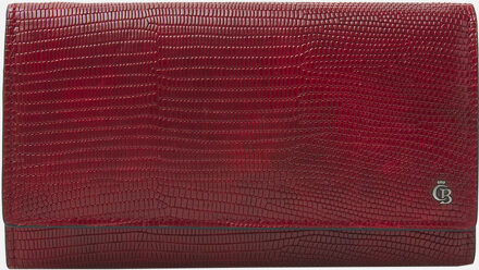 Castelijn & Beerens Donna Damesportemonnee Overslag 6 Pasjes RFID rood Dames portemonnee - H 18 x B 11 x D 3.5
