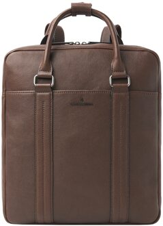 Castelijn & Beerens Harry Rugzak 15.6" donkerbruin backpack - H 40 x B 33 x D 9
