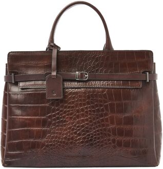 Castelijn & Beerens Maison Laptopbag RFID 15.6" mocca schoudertas heren Bruin - H 29,5 x B 39 x D 13 cm