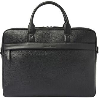Castelijn & Beerens Moss Laptopbag RFID 17" black schoudertas heren Zwart - H 31 x B 42 x D 9 cm
