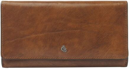 Castelijn & Beerens Rien Damesportemonnee RFID natural dames portemonnee Cognac - H 9.5 x B 17 x D 2 cm